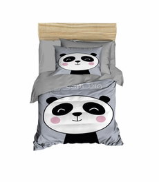 L'essentiel linge de maison PH1107 Juego Funda Nórdica Bebé 100x150 cm Gris Blanco Negro 2 Piezas
